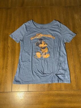 Walt Disney World 50th Anniversary Mickey Mouse Graphic Side Tie - Slate Blue